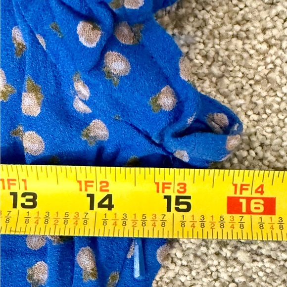 Free People Women’s Mia Short Sleeve Wide Leg Jumpsuit Blue Patterned Size 6 - Picture 5 of 8